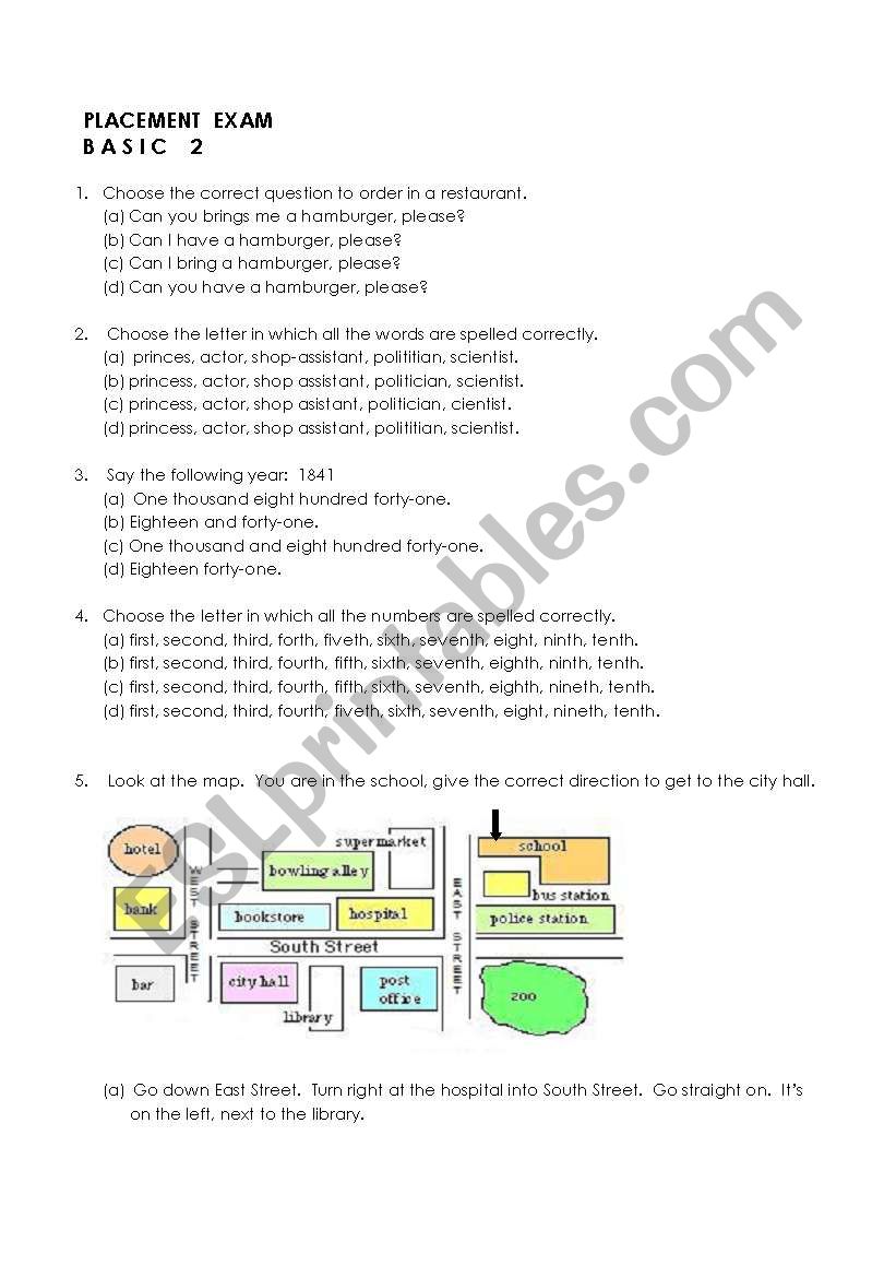 Basic Exam 3/4 worksheet