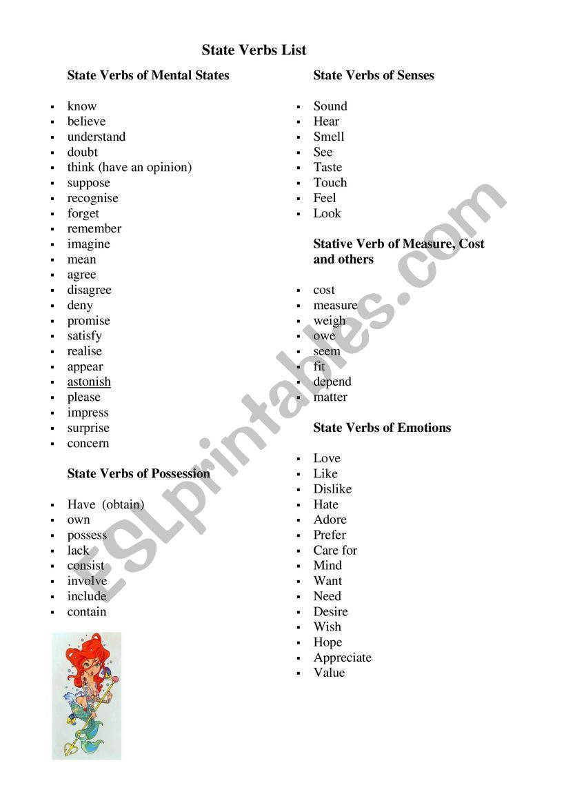 State_verbs worksheet
