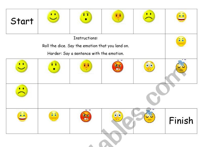 Emotion Vocabulary worksheet