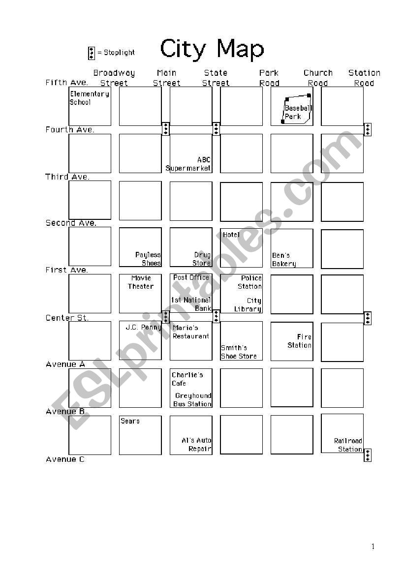 Asking for Directions worksheet