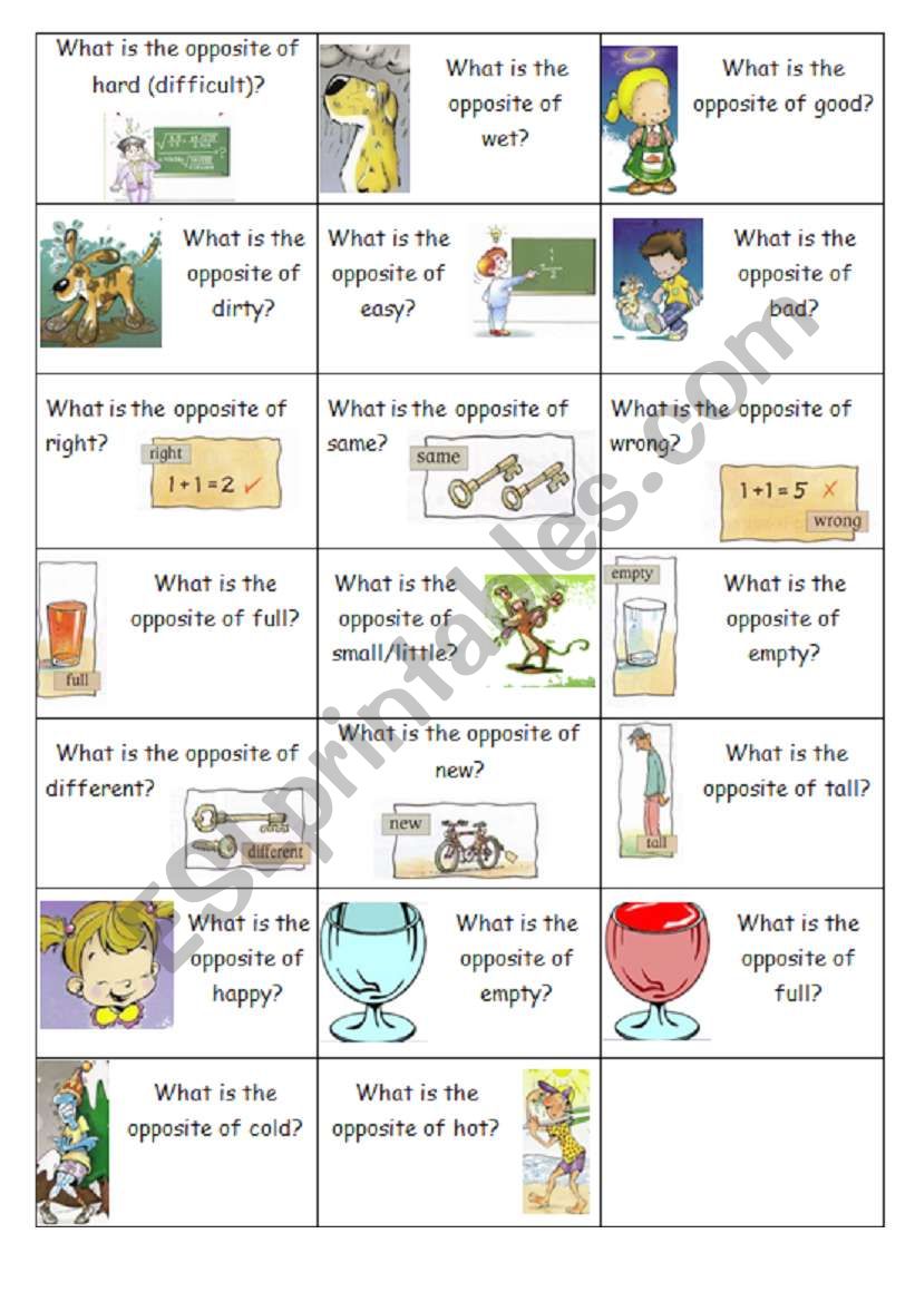 Opposite Flashcards (part 2 of 3)