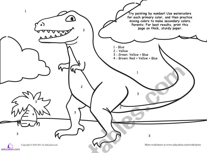 Dinosaurs worksheet