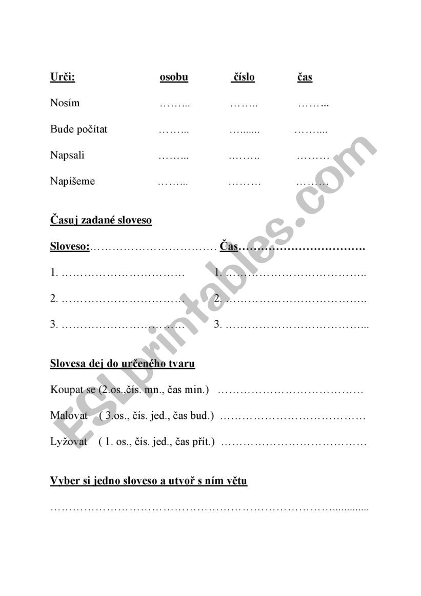 kůků worksheet