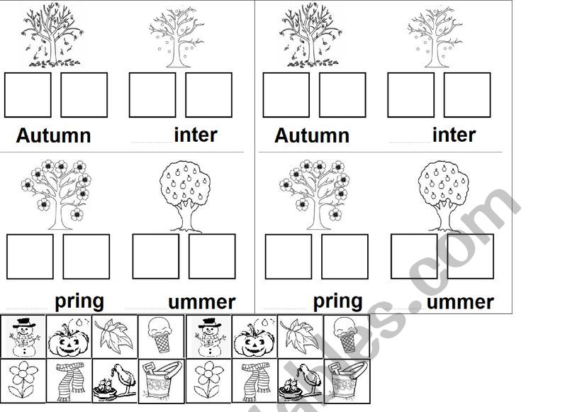 4 seasons worksheet