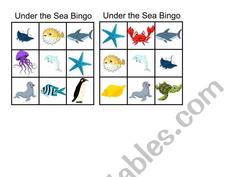 Under the Sea worksheet