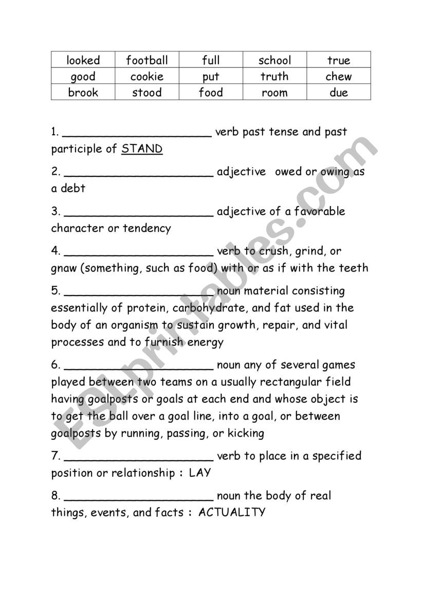 Spelling Words Definitions Grade 3 Week 14