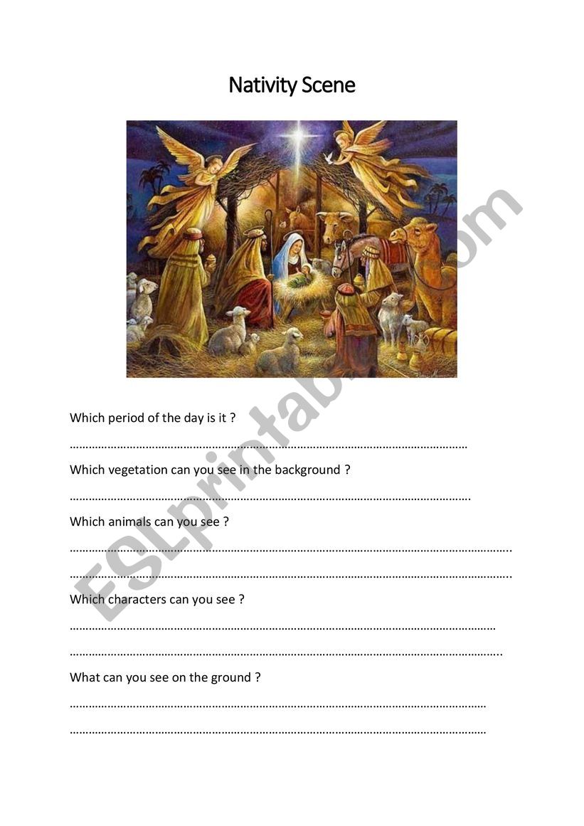 Nativity Scene worksheet