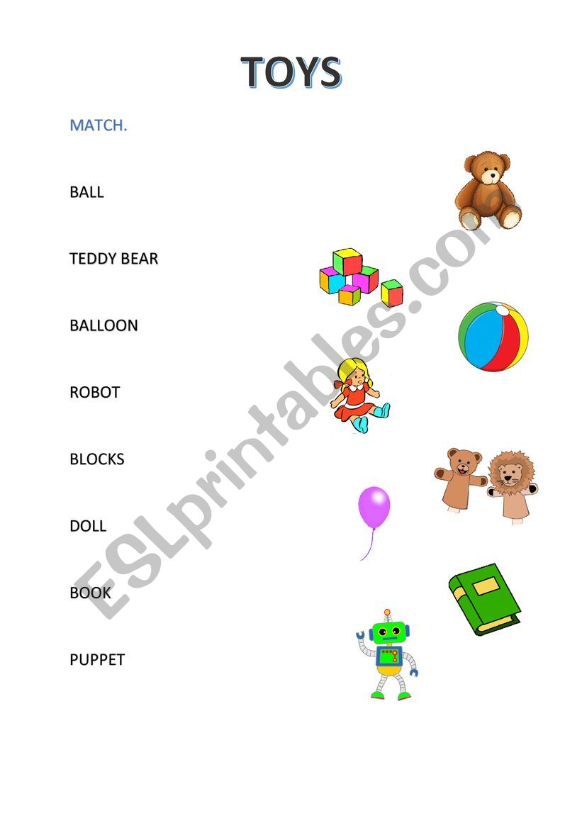 TOYS worksheet