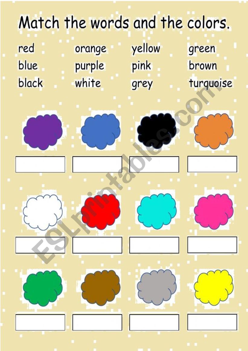 colors worksheet
