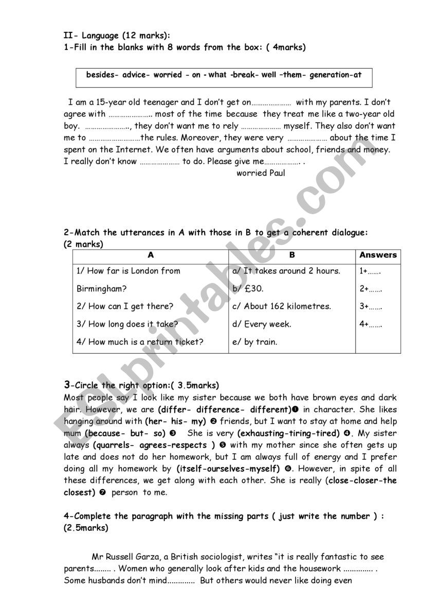 easy tasks for beginners worksheet