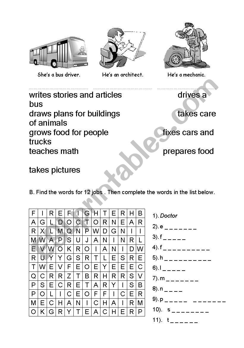 job part 2 worksheet