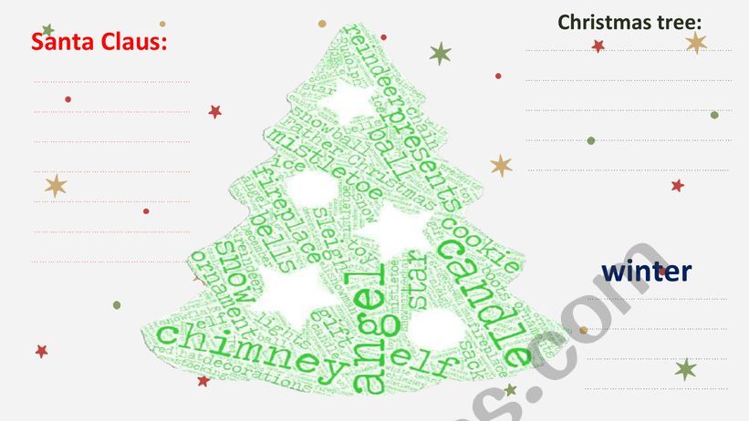 Christmas review worksheet