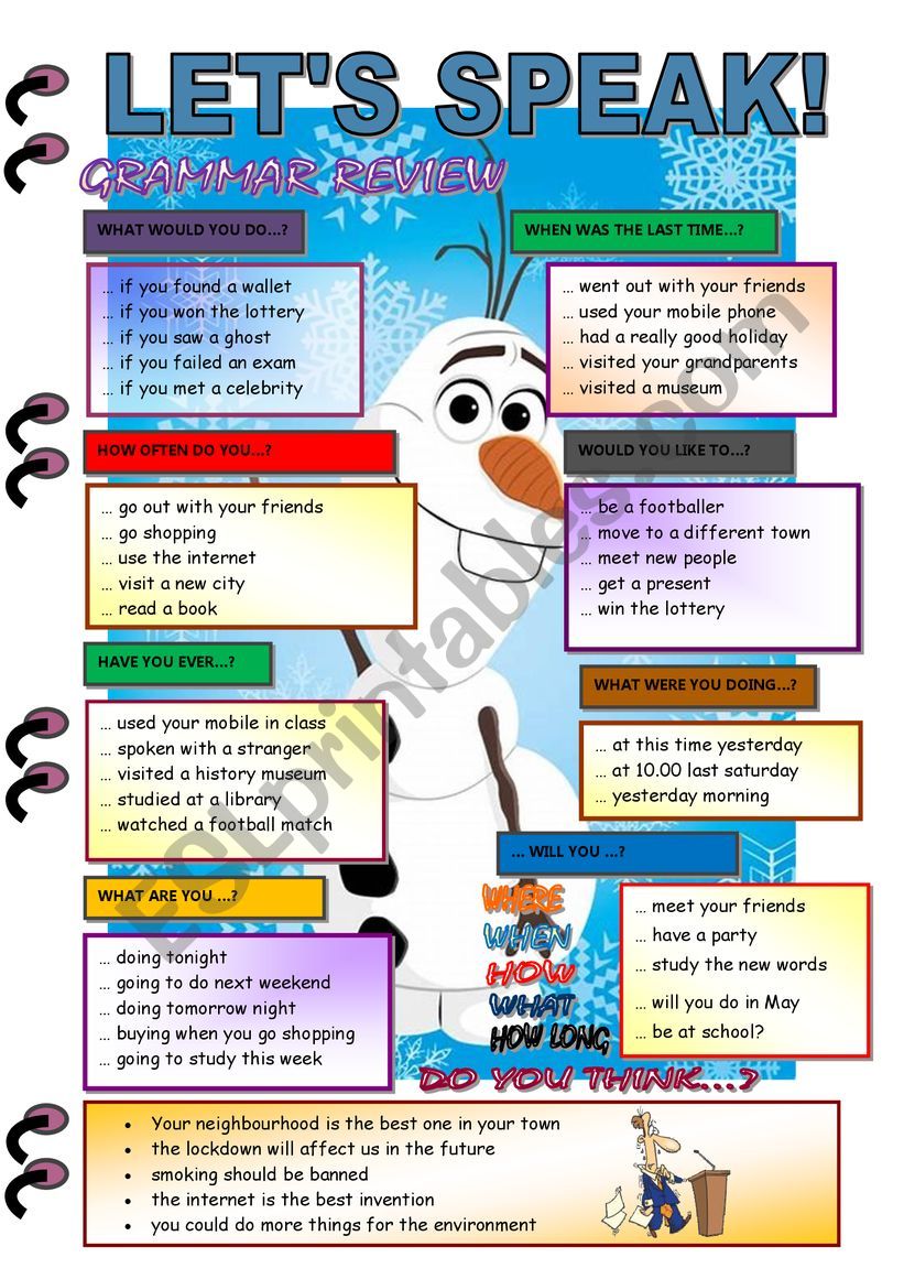 LET�S SPEAK! worksheet