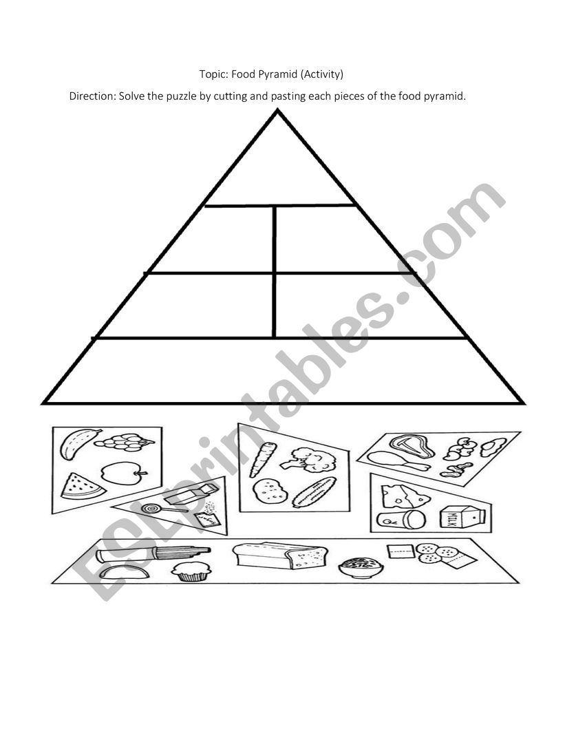 food pyramid worksheet
