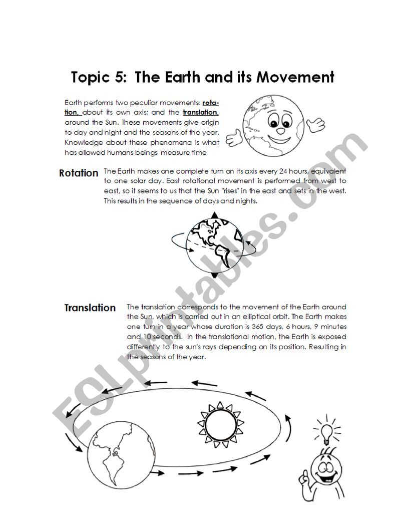 Rotation and Traslation  worksheet
