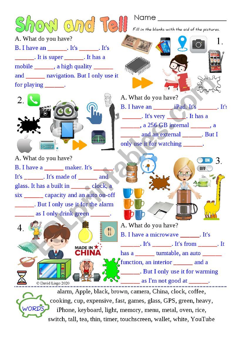 Show and Tell: Describing Objects with key and additions