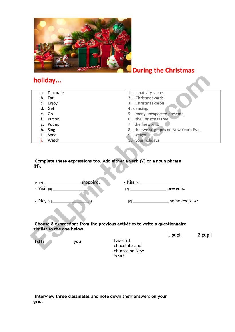 Find Someone Who(Christmas) worksheet