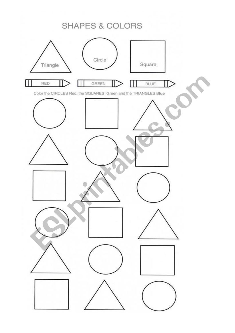 Shapes worksheet