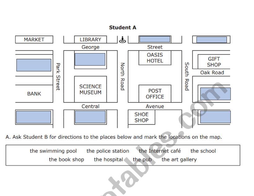 Ask directions worksheet
