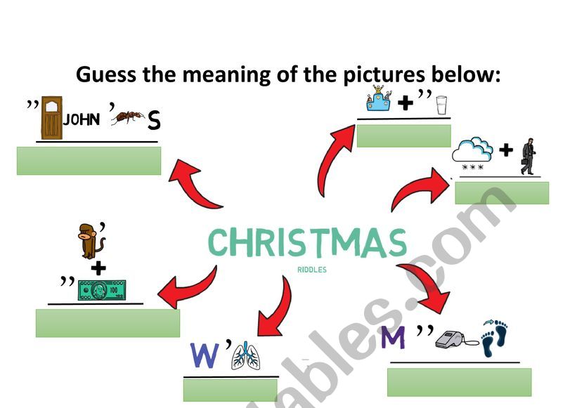 Christmas Riddles worksheet