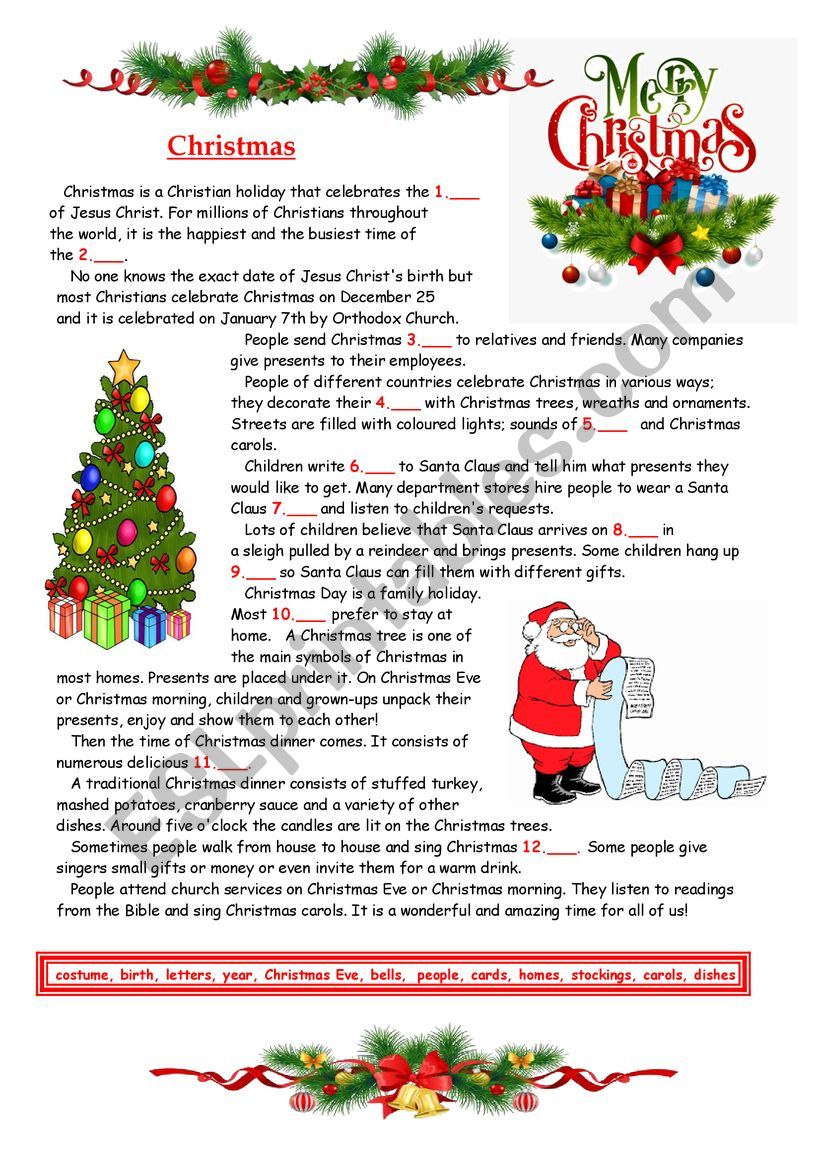 Just Christmas! worksheet