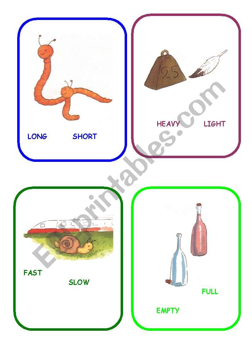 OPPOSITES - FLASHCARS 2 worksheet