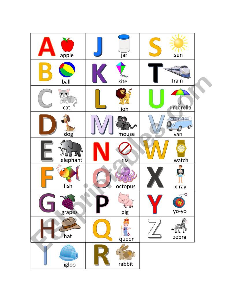 ABC Phonics Worksheet  ESL worksheet by shanicealyster