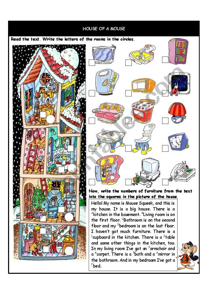 House of a mouse worksheet