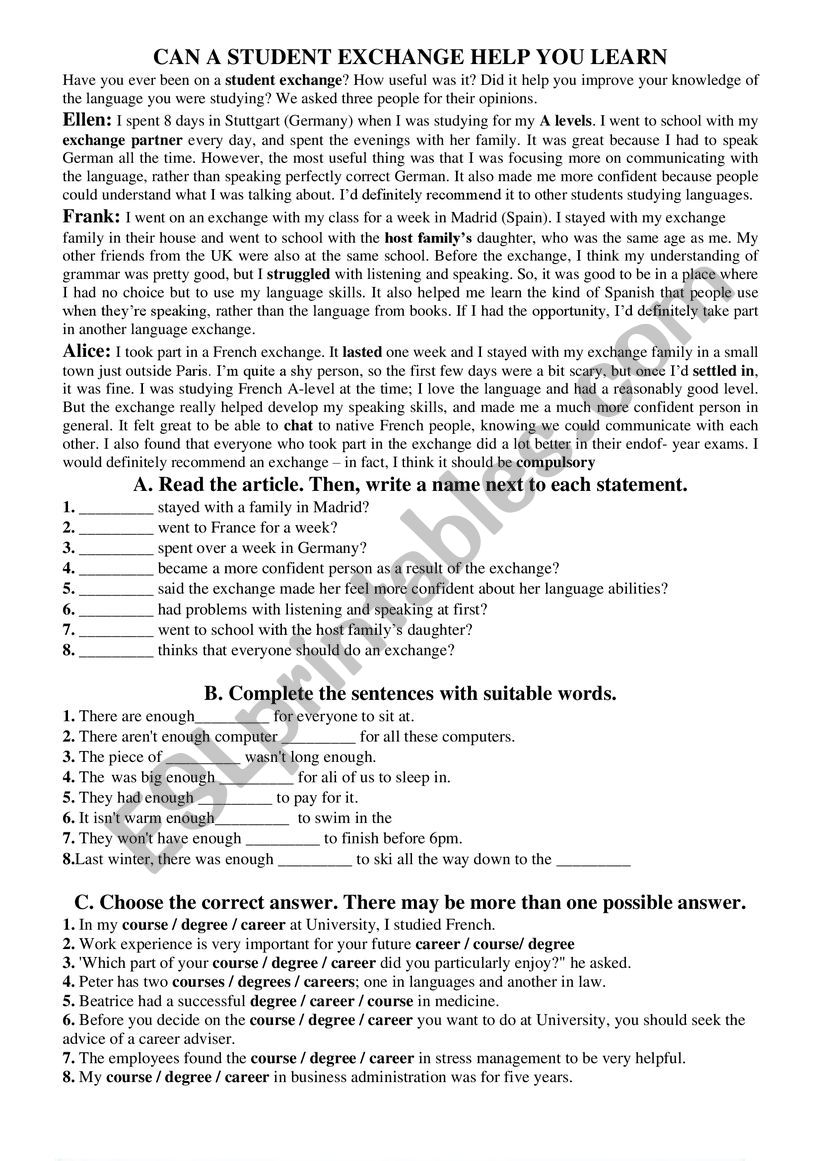 A WORKSHEET worksheet