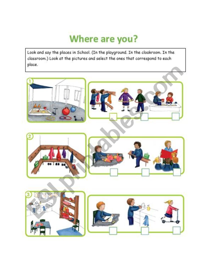 where are you? Places at School