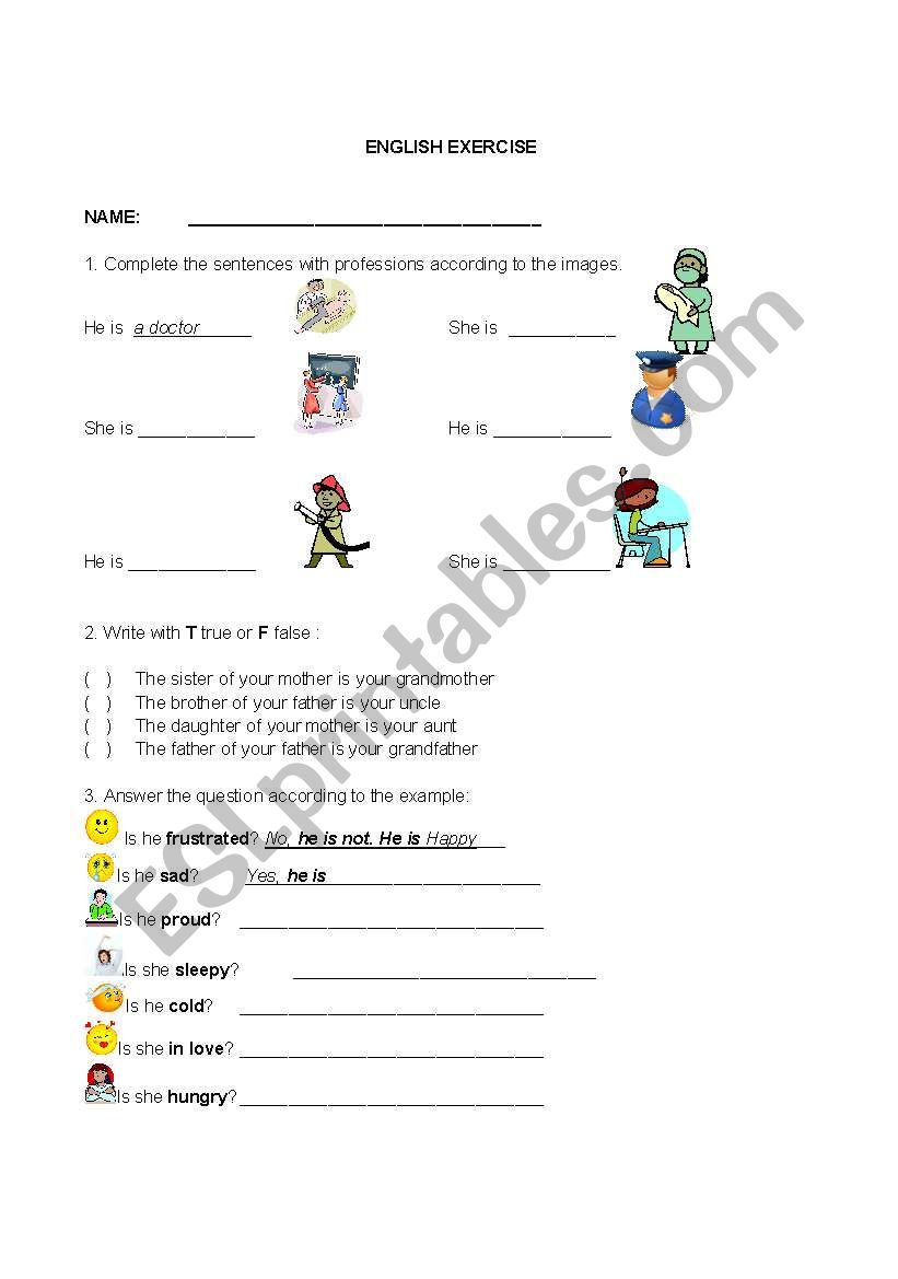TO BE/ YES, NO QUESTIONS worksheet