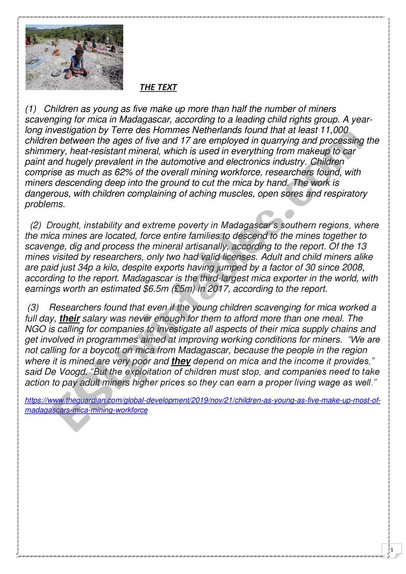  tests worksheet
