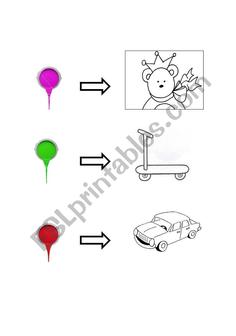 Toys and Colors worksheet