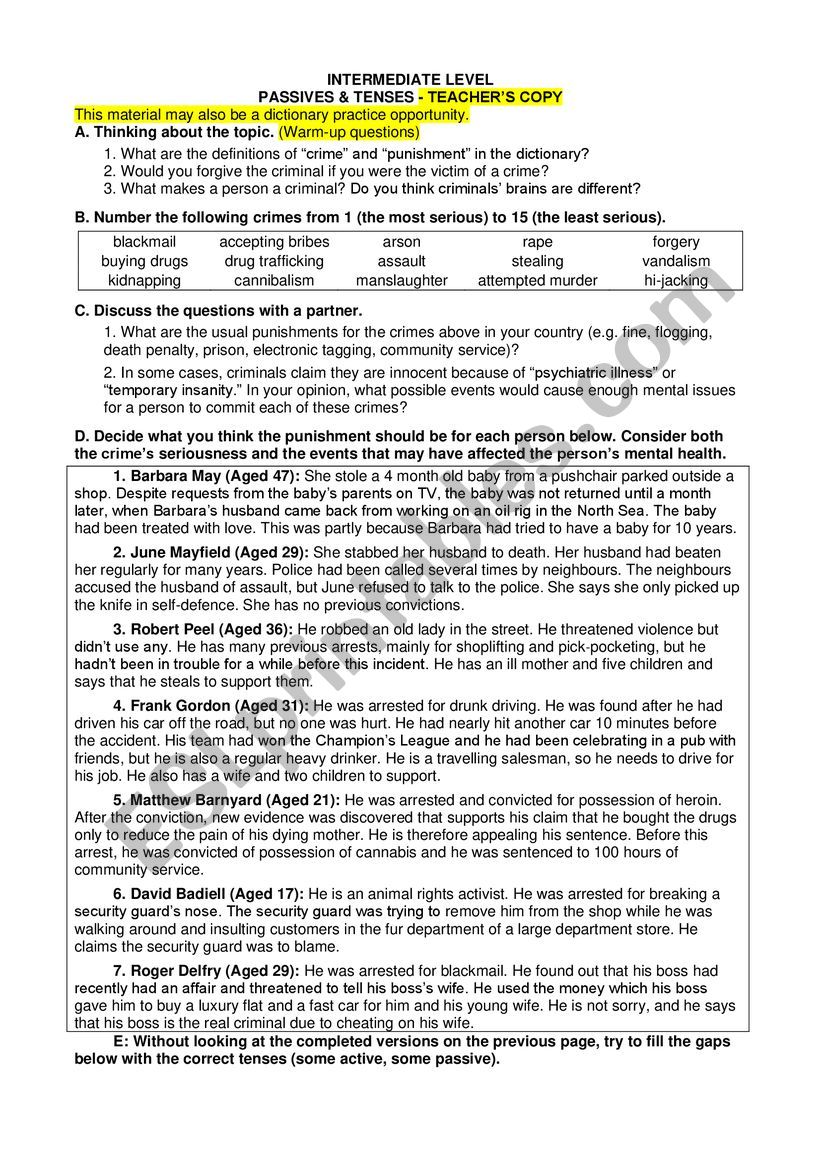 passive practice worksheet