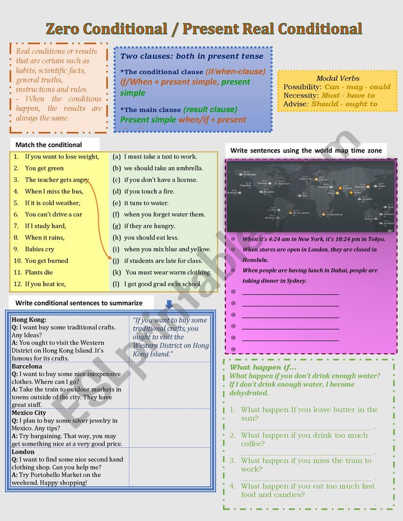 Zero Conditional worksheet