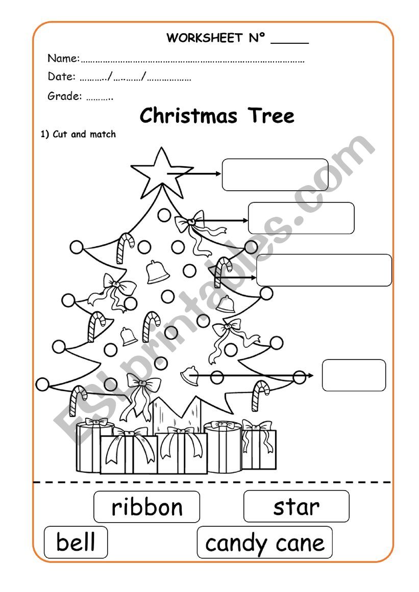 xmas tree worksheet