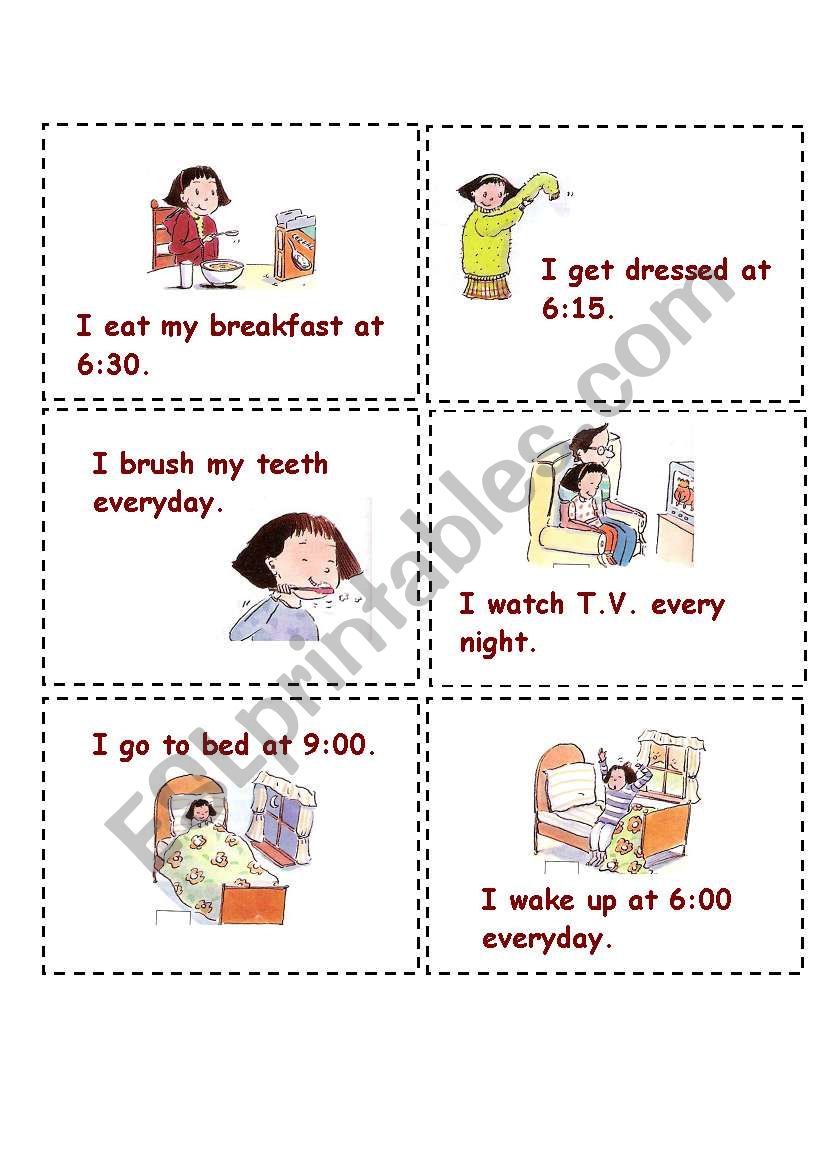 Miming activity cards  worksheet