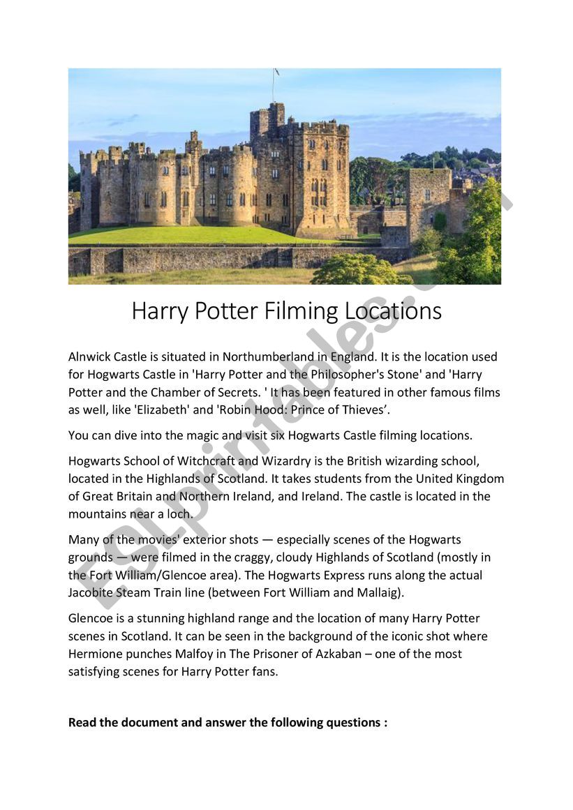 Harry Potter Filming Locations