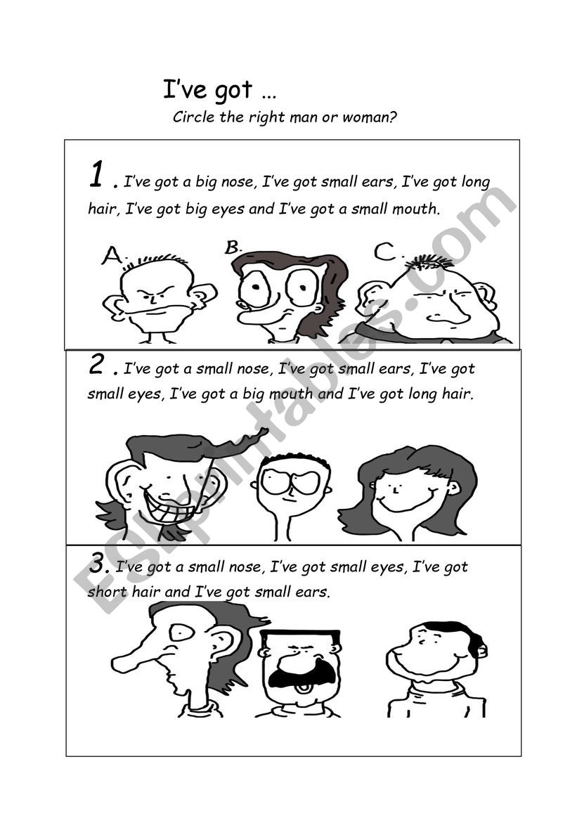 I�ve got with faces worksheet