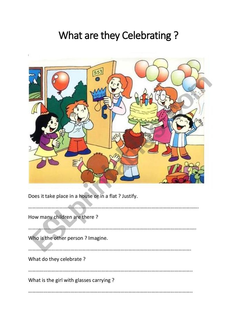What are they celebrating? worksheet