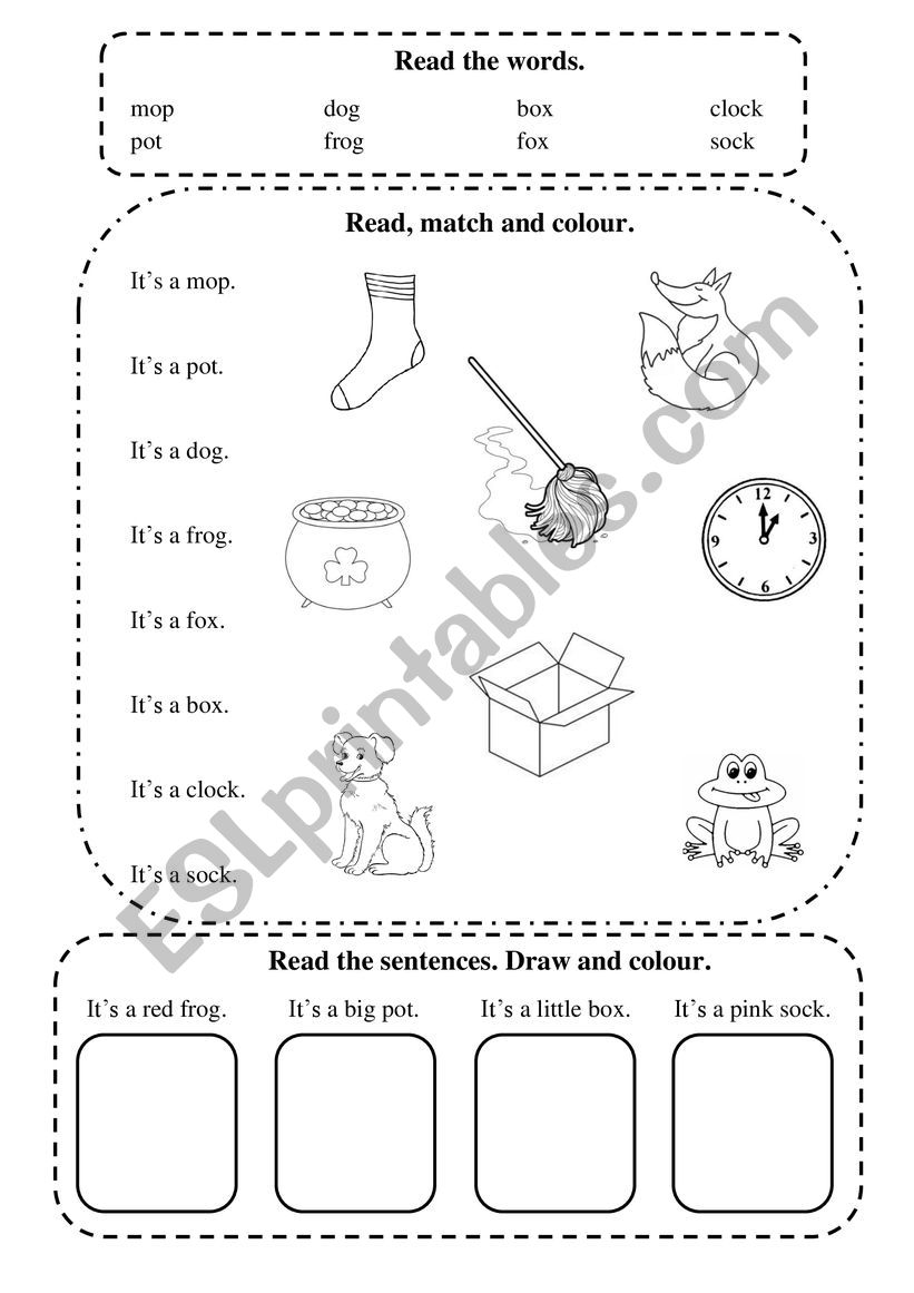 Phonics 1. Letter Oo reading (short sound)