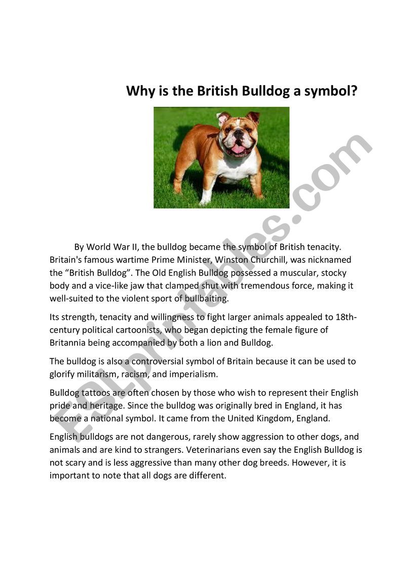 The British Bulldog , a symbol.