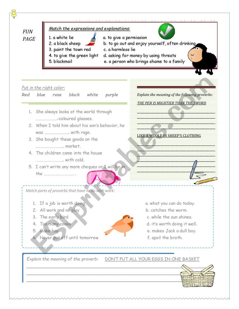 Vocabulary practice worksheet