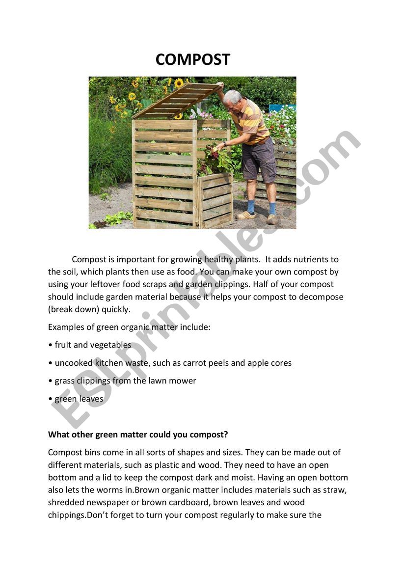 Compost worksheet