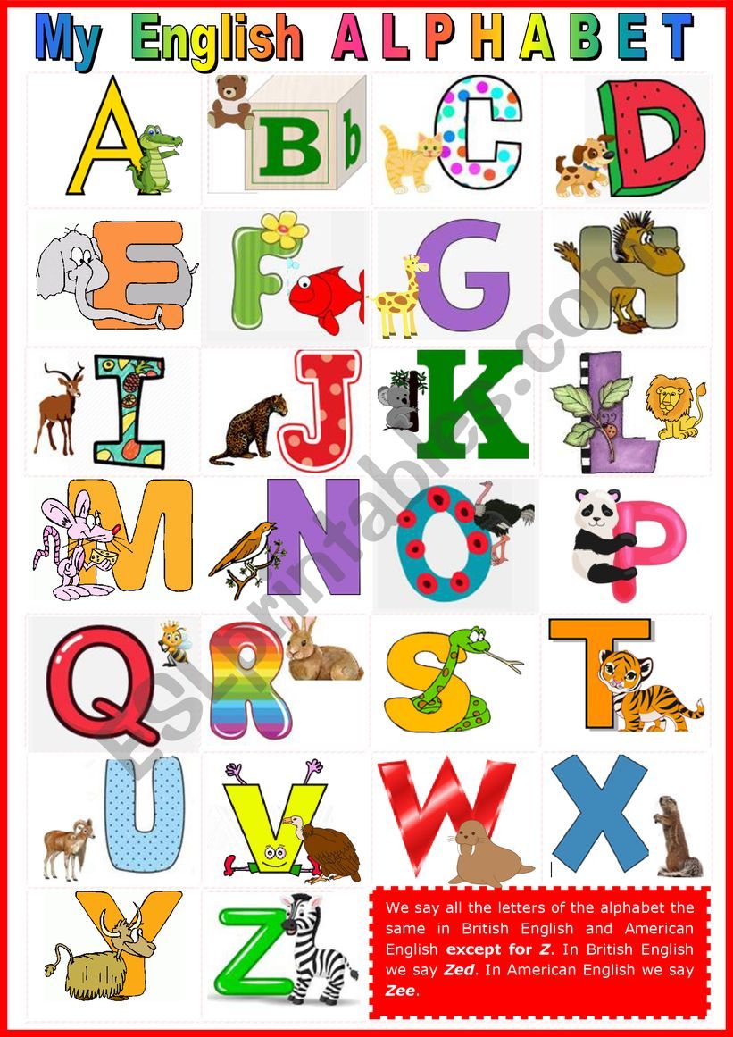 My English Alphabet + KEY worksheet