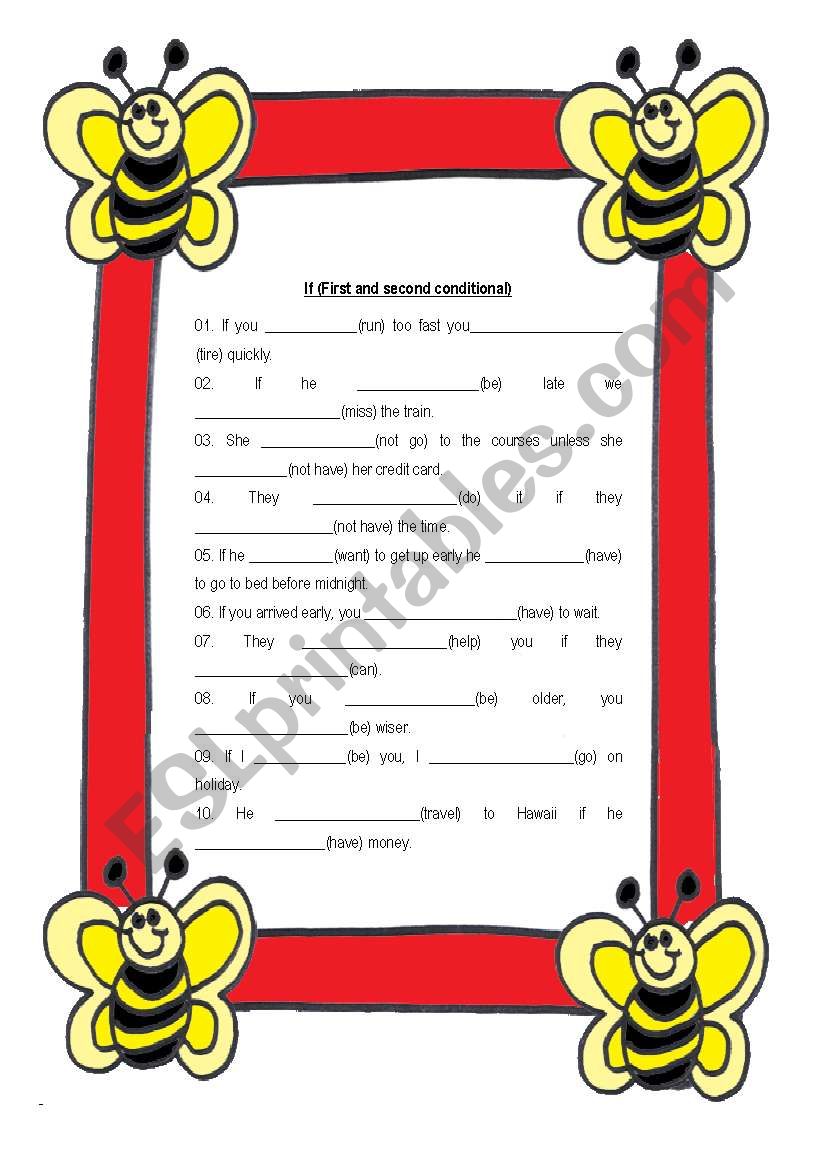 If - first and second conditionals