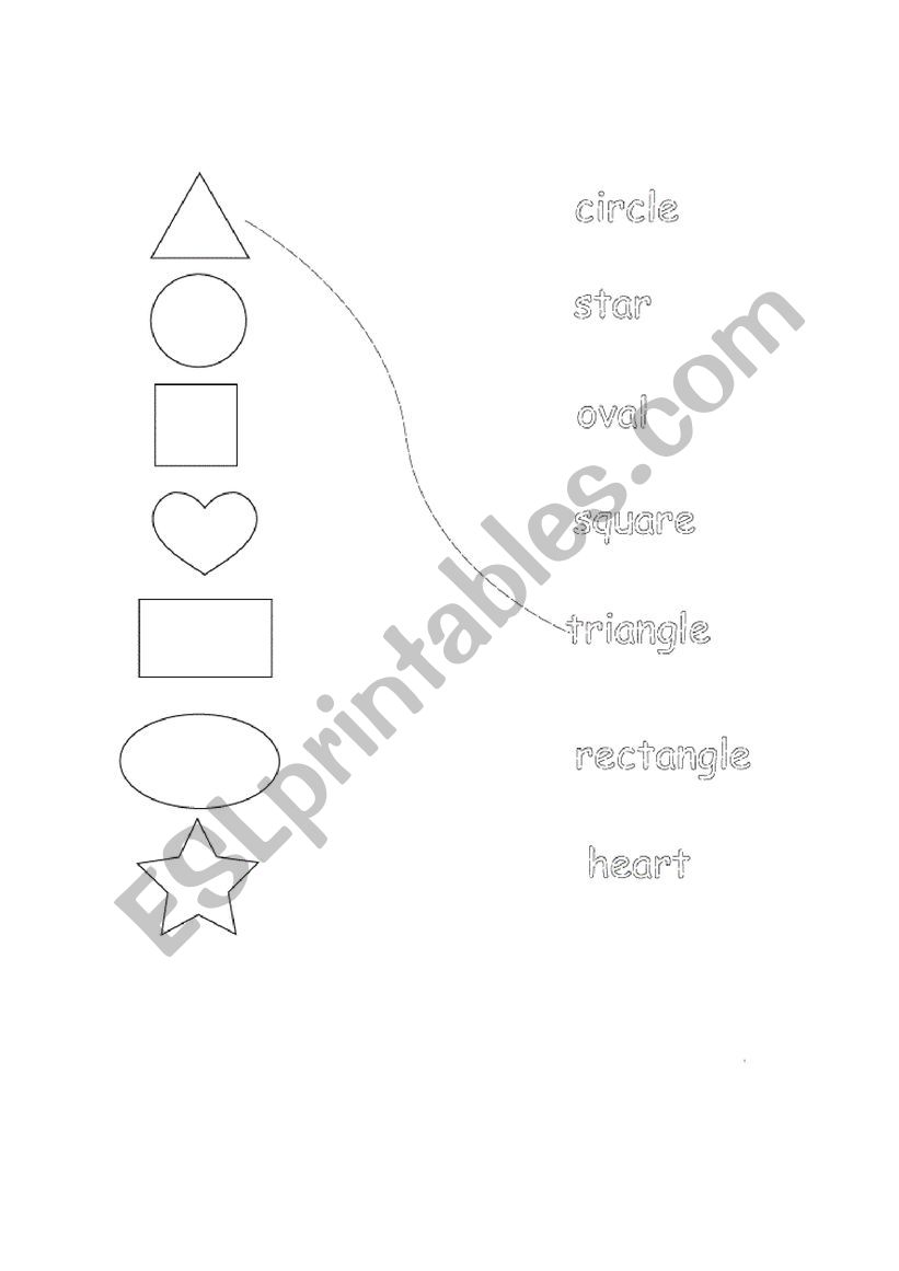 shapes match simple worksheet