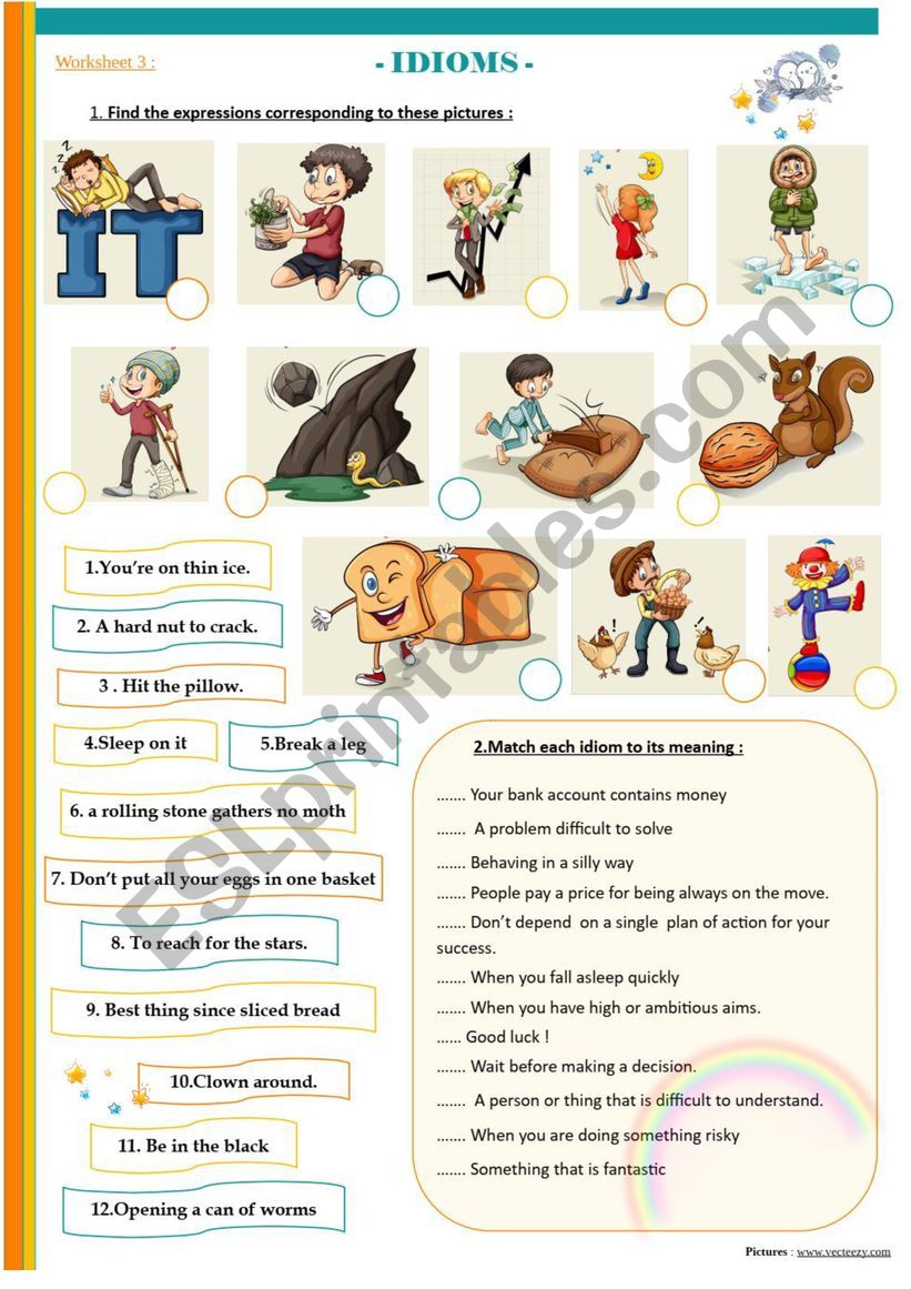 Idioms (ws3) worksheet