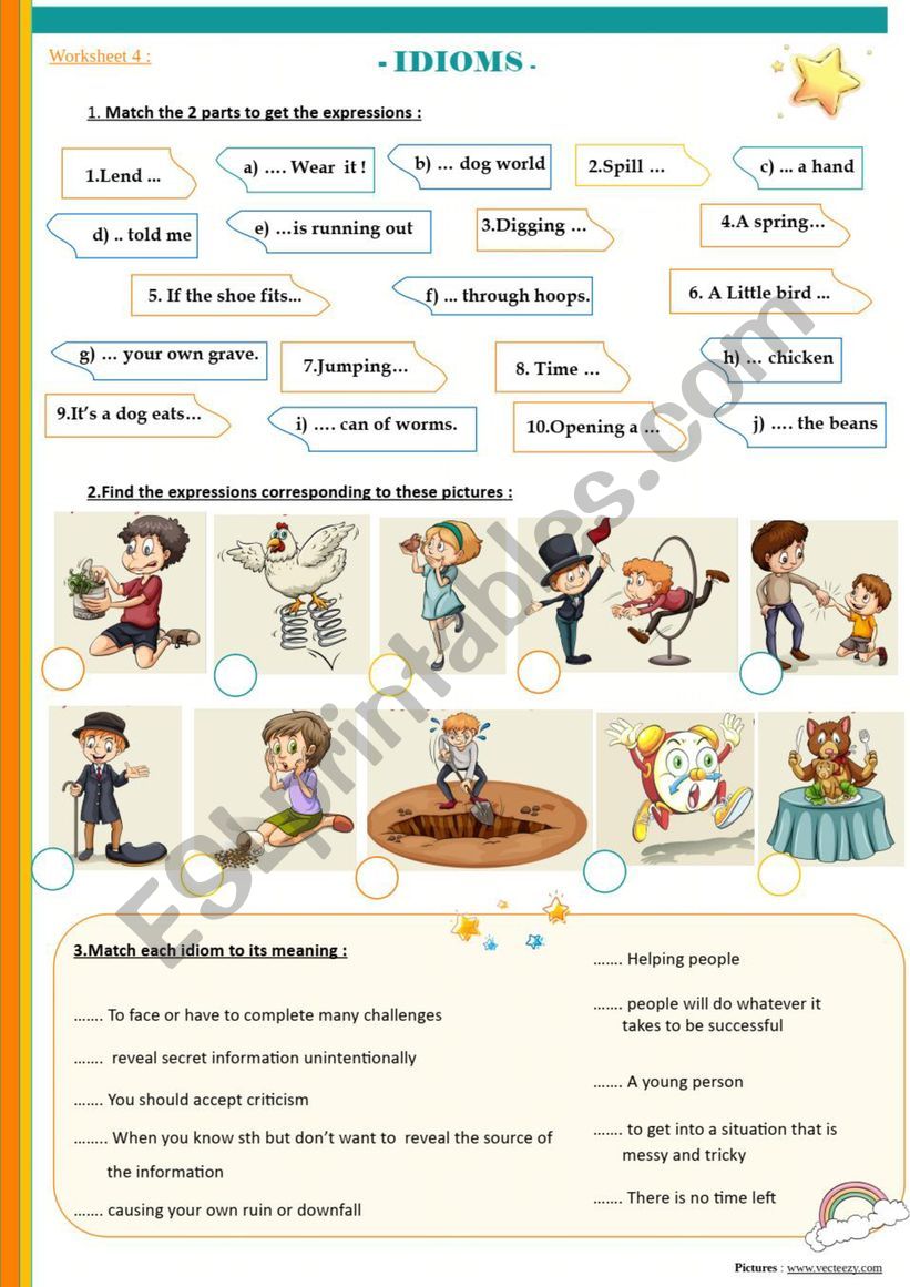 Idioms (ws4) worksheet