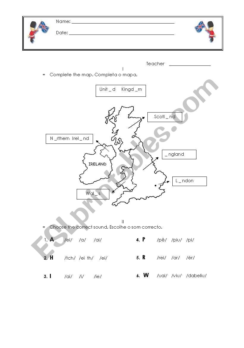 united kingdom worksheet